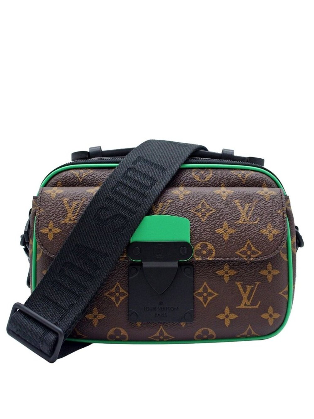 Louis Vuitton S Rock Messenger Brown Mint Green Monogram Macassar 2-Way